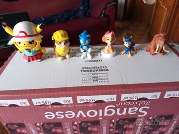 6 Statuine Personaggi Cartoni Animati