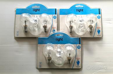 Lampadine alogene #E14 42W #sfere trasparenti 