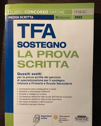 Libro TFA sostegno prova scritta Simone