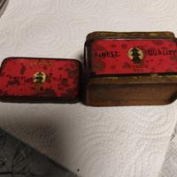 vecchia scatola di latta per il tè 