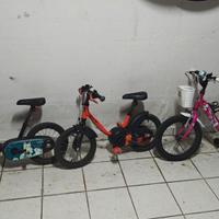 tre bici bambino usate.