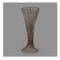 Vaso metallo e vetro Enzo de Gasperi, nuovo 