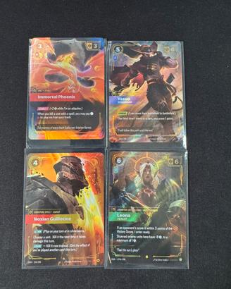 Lotto 24 Carte TCG OGN Series Tutte con sleeve
