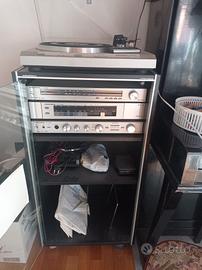 Impianto Hi-Fi Vintage Grundig Giradischi  Mobile