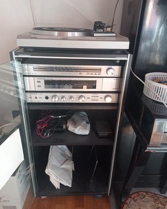 Impianto Hi-Fi Vintage Grundig Giradischi  Mobile