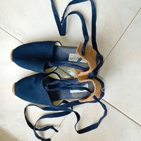 Scarpe donna Espadrillas blu con zeppa