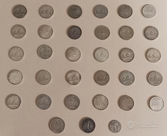 Lotto 31 monete 500 lire argento+ altre