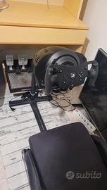 simulatore gaming volante + sedile + pedali