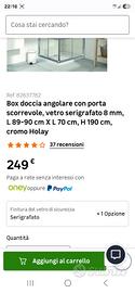 box doccia nuovo 70x90 ancora imballato