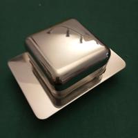 Formaggiera/ Burriera  in vetro ed acciaio inox