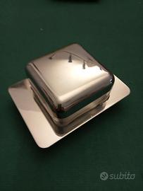 Formaggiera/ Burriera  in vetro ed acciaio inox