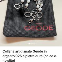 Collana artigianale Geōde in argento 925 e pietre
