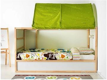 Baldacchino verde per letto IKEA Kura