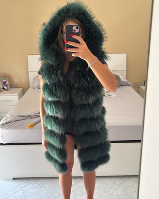 Gilet pelliccia e pelle