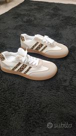 scarpe da donna beige/ leopardate. Nuove , Tg 38,5