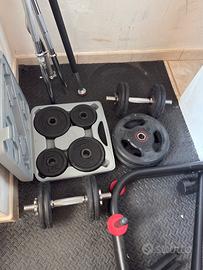 52 kg Dischi Domyos + Manubri Componibili