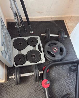 52 kg Dischi Domyos + Manubri Componibili