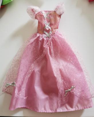 Abito barbie rosa genuine con difetti