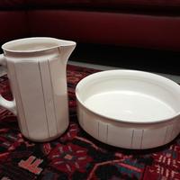 set BROCCA E BACILE ceramica LAVENO ANNI 50