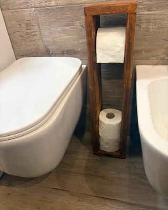 Porta carta igienica fatto a mano, pezzo unico