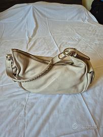 Borsa Borbonese in pelle, colore panna