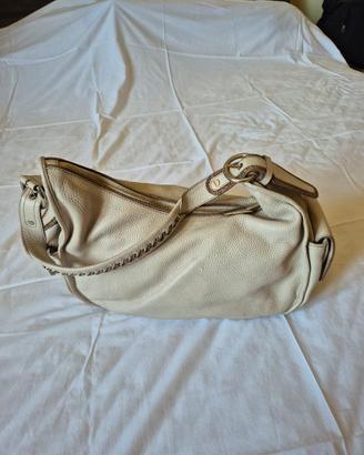 Borsa Borbonese in pelle, colore panna