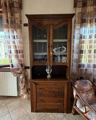 Coppia di Mobili da Soggiorno in Legno Massiccio