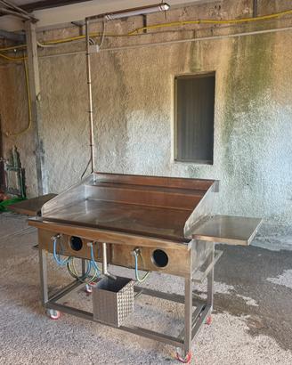 Griglia Professionale in acciaio inox 120x70cm