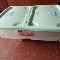 box sotto letto con ruote 