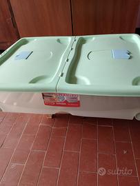box sotto letto con ruote 