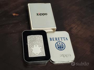 Accendino Zippo Beretta placcato argento 925+