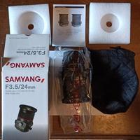 SAMYANG Obiettivo Tilt Shift F3.5/24mm per CANON