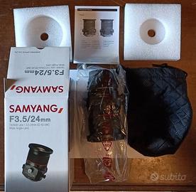 SAMYANG Obiettivo Tilt Shift F3.5/24mm per CANON