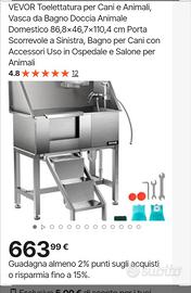 Vasco per lavaggio cani