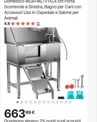 Vasca per lavaggio cani