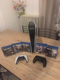 Ps5 con joystick e giochi