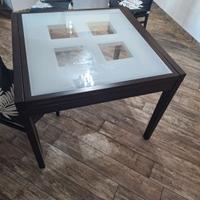 Tavolo legno e vetro