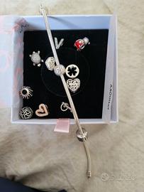 Bracciale Pandora con 10sharm e tre chiusure