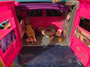 Camper + moto scafo di barbie 