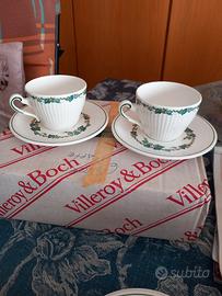 Sei tazze con piattini Villeroy e Boch  