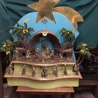 Presepe con 23 statuine in ottone massiccio
