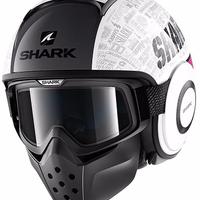 Casco Moto Jet Shark DRAK TRIBUTE RM Bianco Rosso 