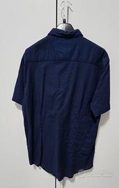 Camicia uomo manica corta blu