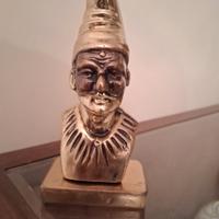pulcinella di ottone bronzato