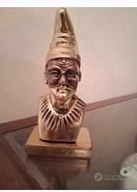 pulcinella di ottone bronzato