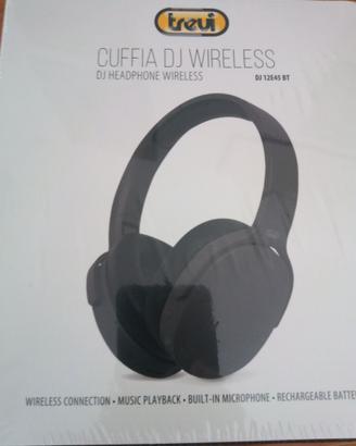 Cuffia Trevi wireless nuova nera dj12e45bt