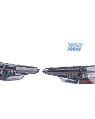 FANALI PER AUDI A4 S4 B9 8W SEDAN 15- LED NERO FUM