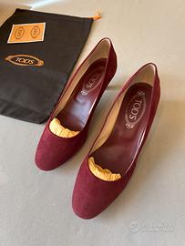 Decollete tod’s donna rosso sangue mis.38