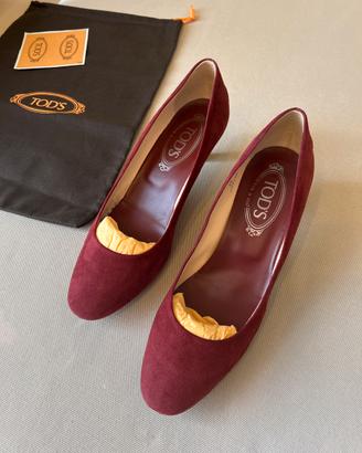 Decollete tod’s donna rosso sangue mis.38