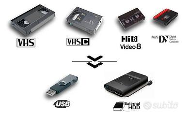 Conversione video cassette vhs 8mm ecc in digitale